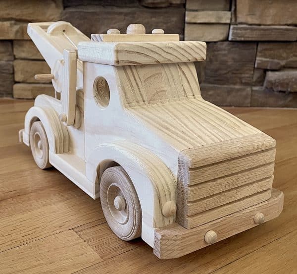 Wooden Tow Truck and Car - Image 6