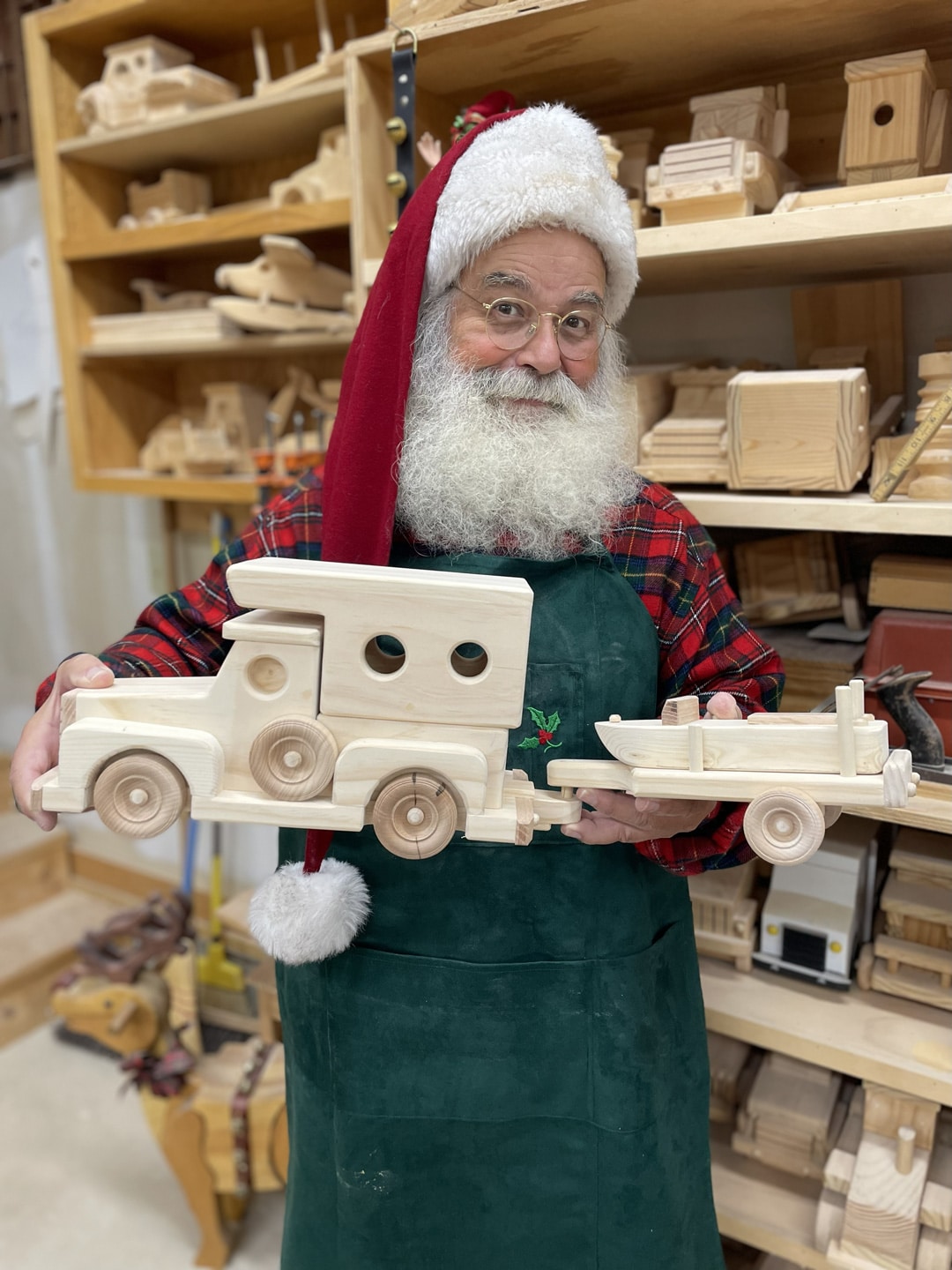 Wooden Pickup Truck / Camper with Boat - Image 2
