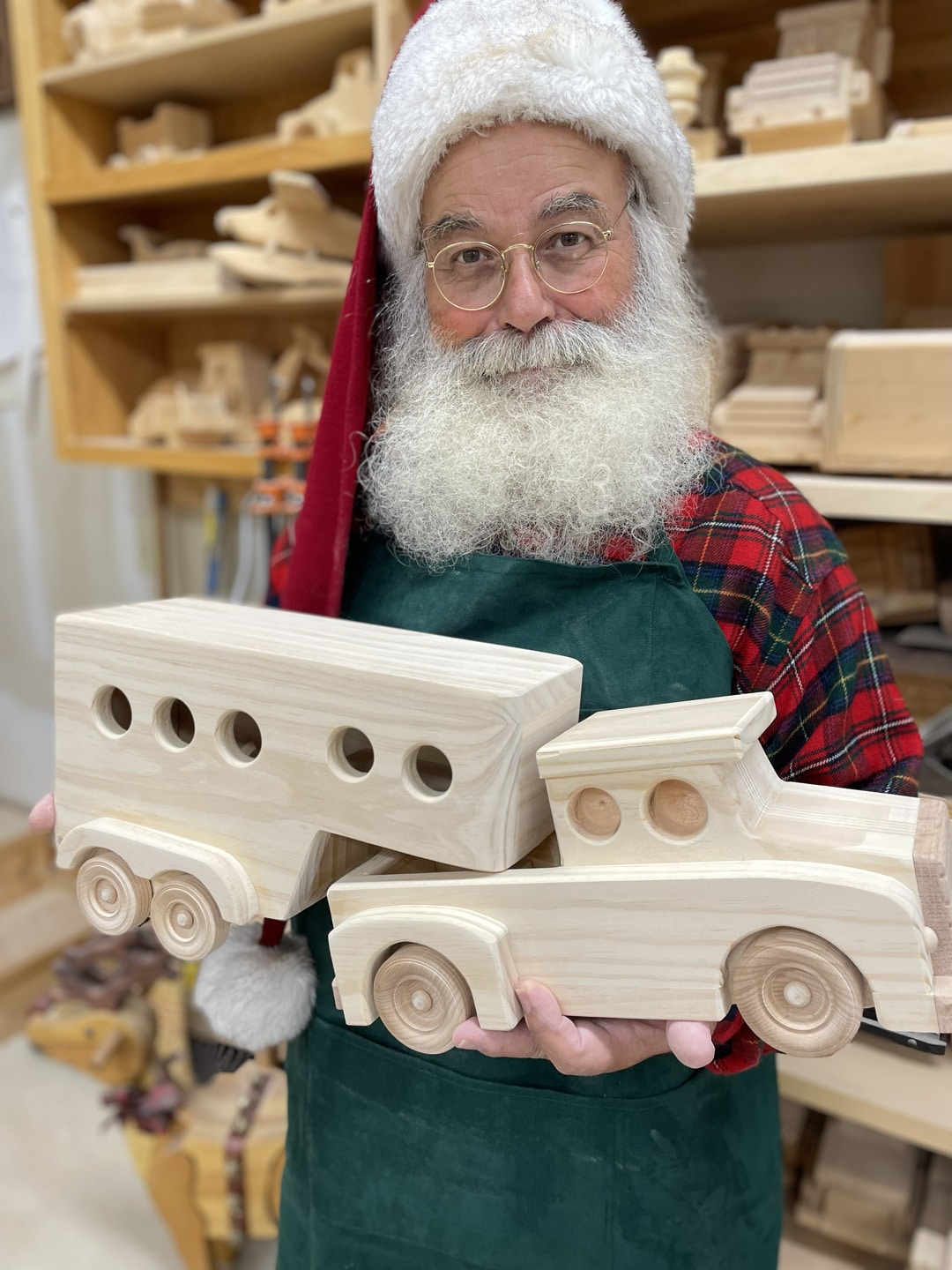 Wooden Pickup Truck and Horse Trailer - Image 2